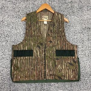 Vintage Sports Afield Hunting Vest Mens Large Realtree Camo Outdoor Gamebag L